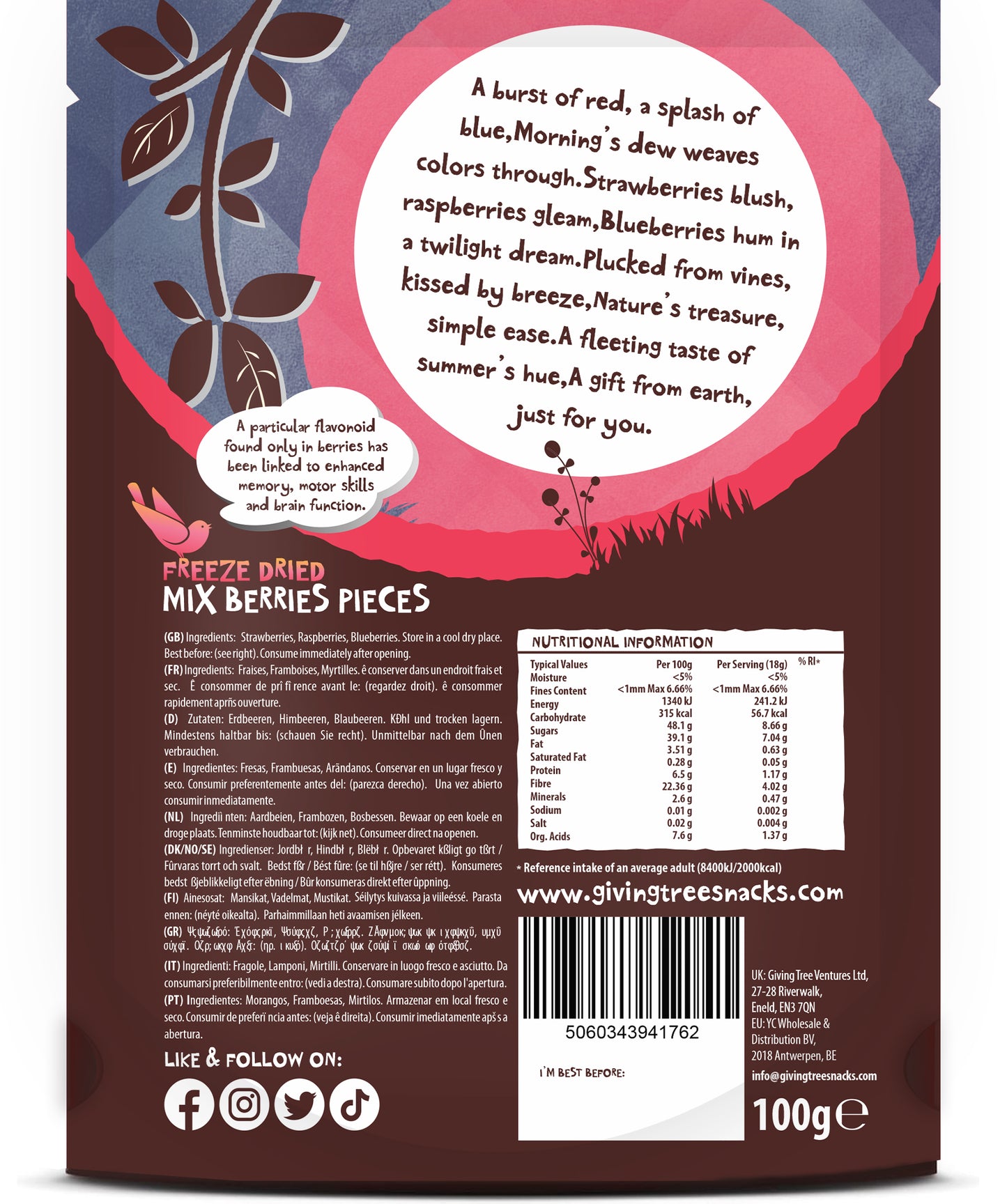 Freeze Dried Mixed Berries