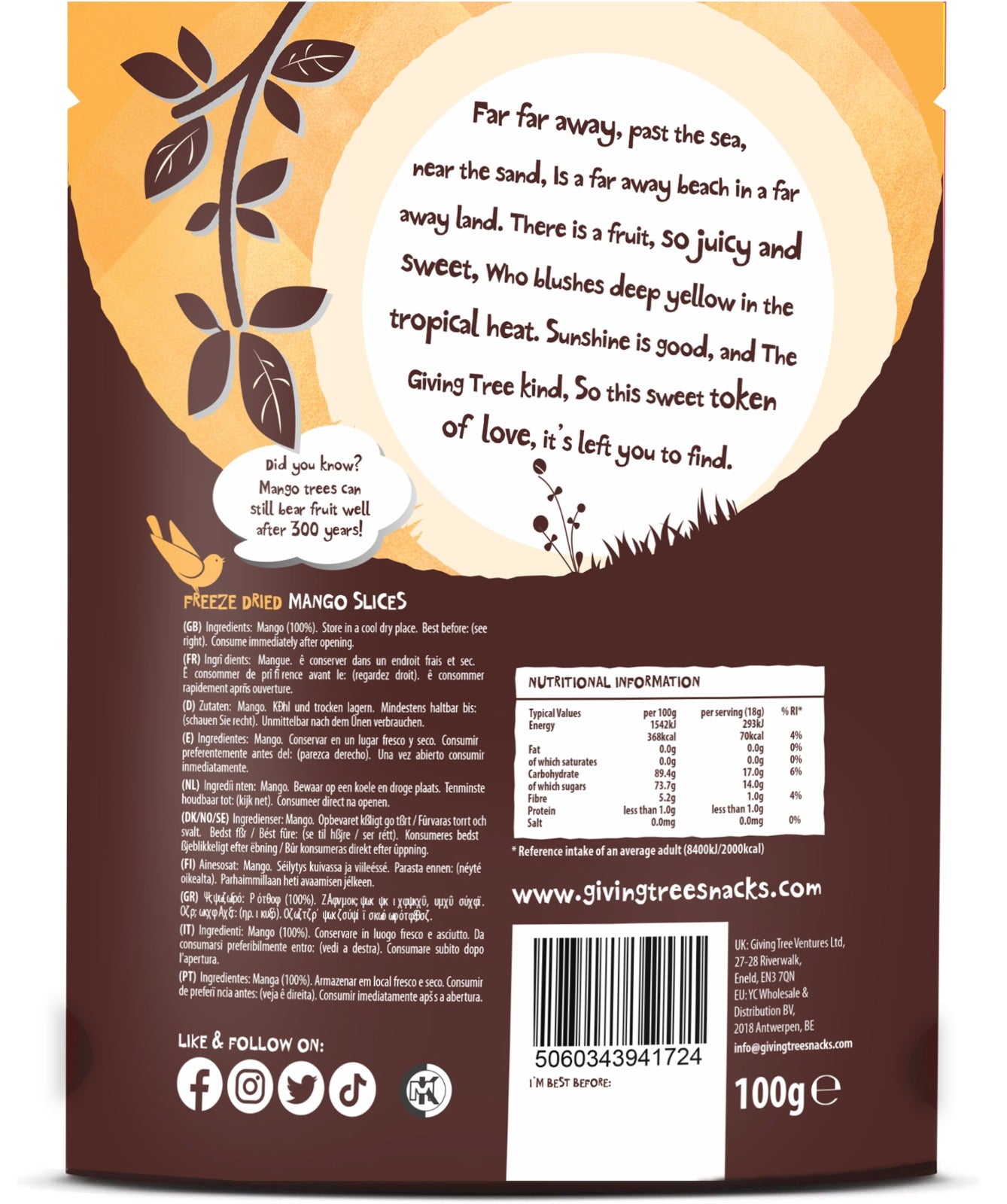 Freeze Dried Mango Slices