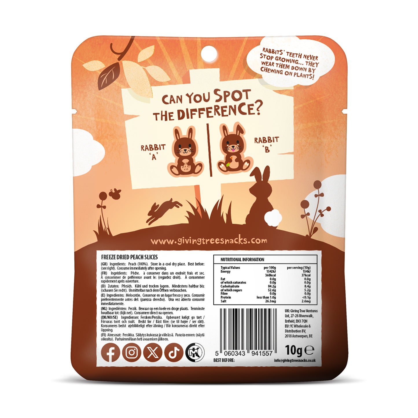 Freeze Dried Peach Crispies