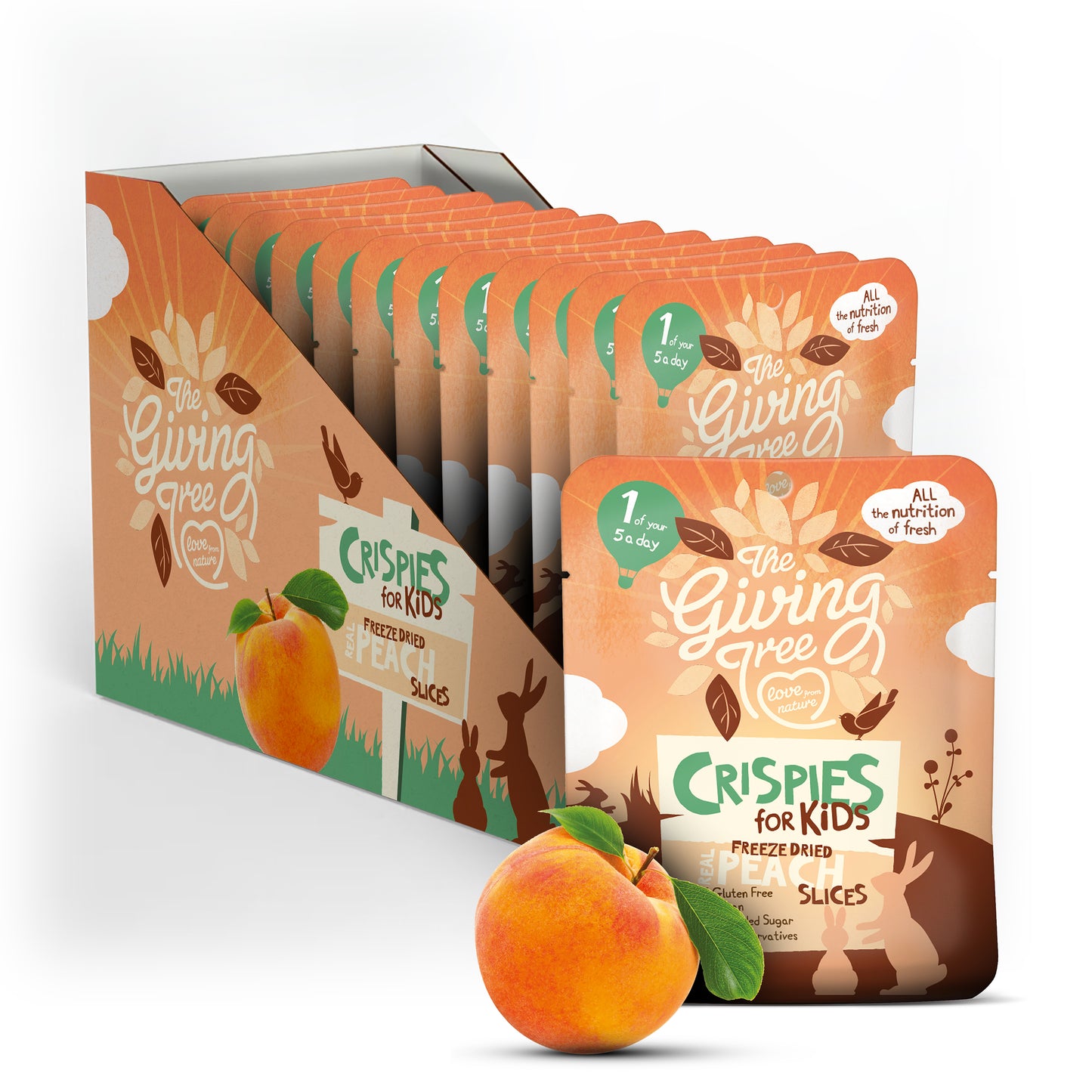 Freeze Dried Peach Crispies