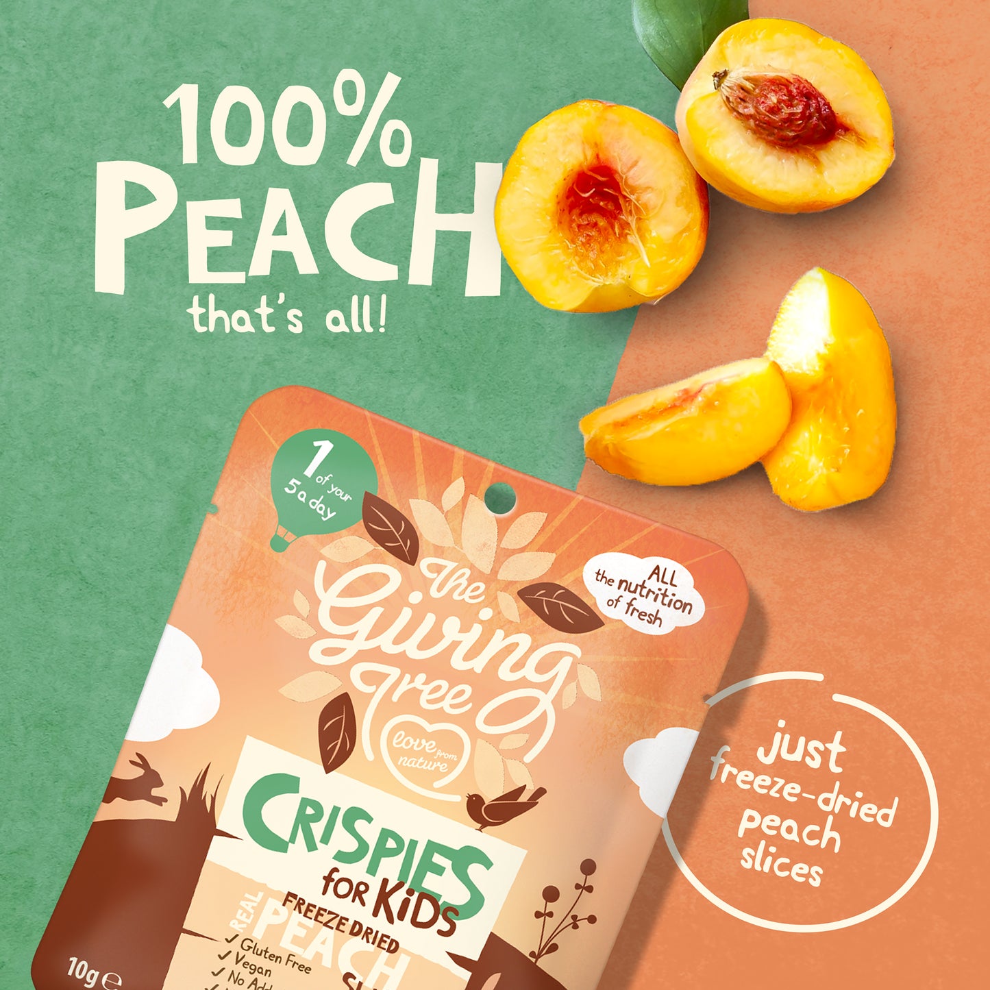 Freeze Dried Peach Crispies
