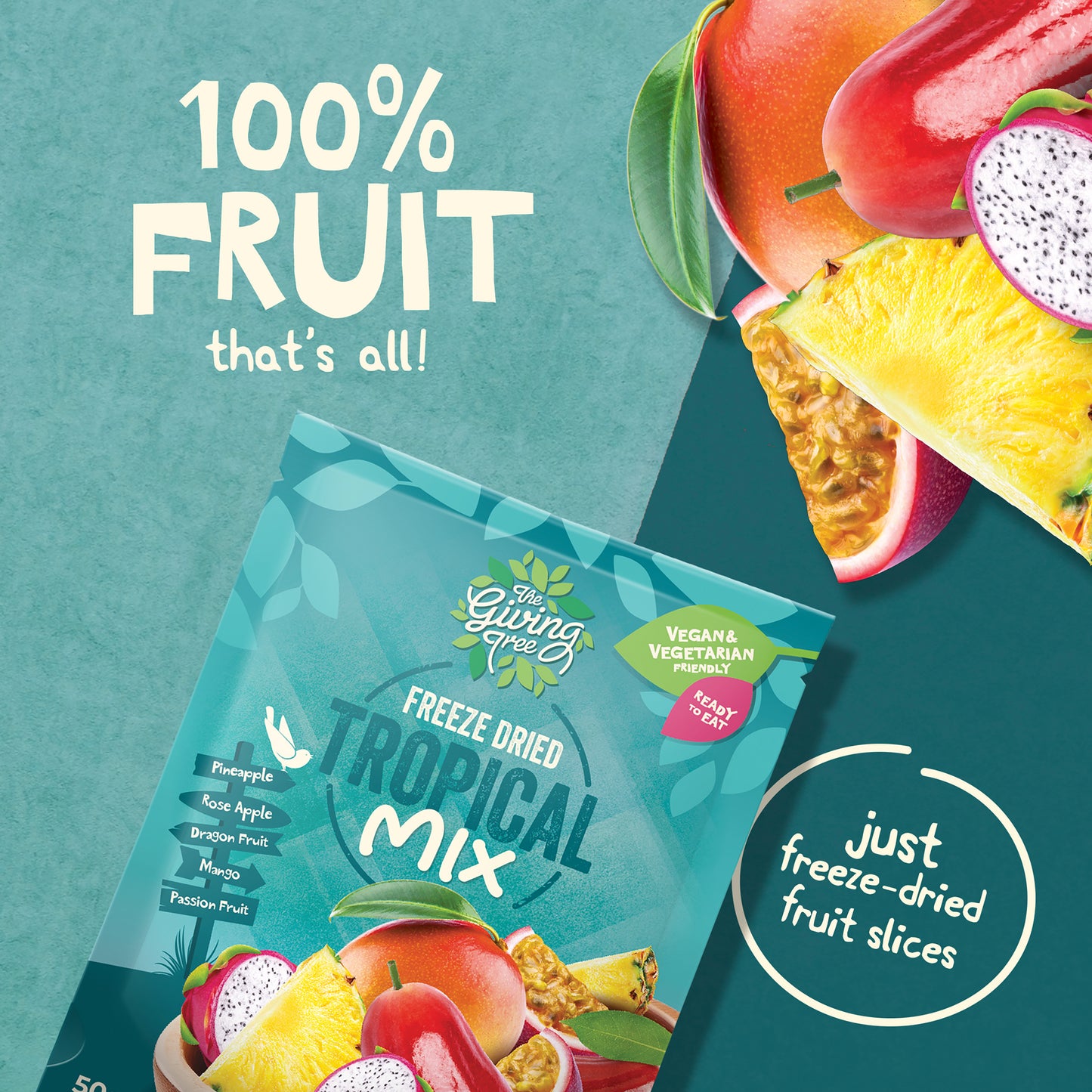 Freeze Dried Tropical Mix Fruit Snack