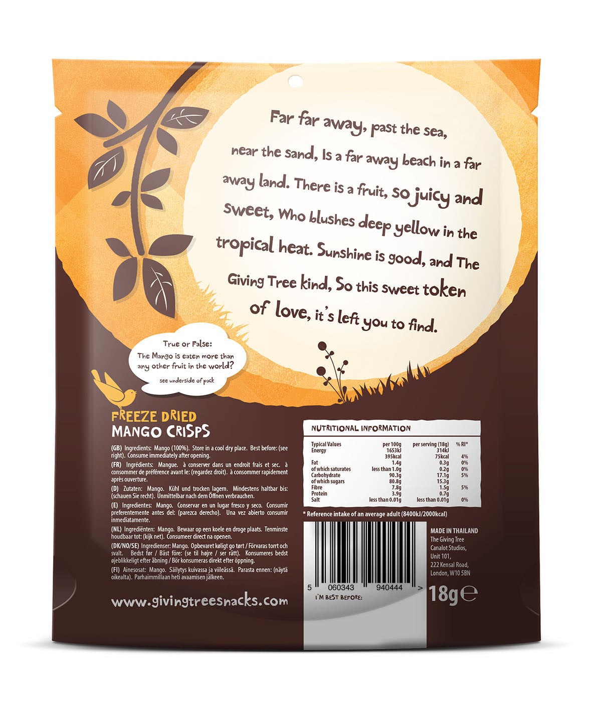 Freeze Dried Mango Crisps